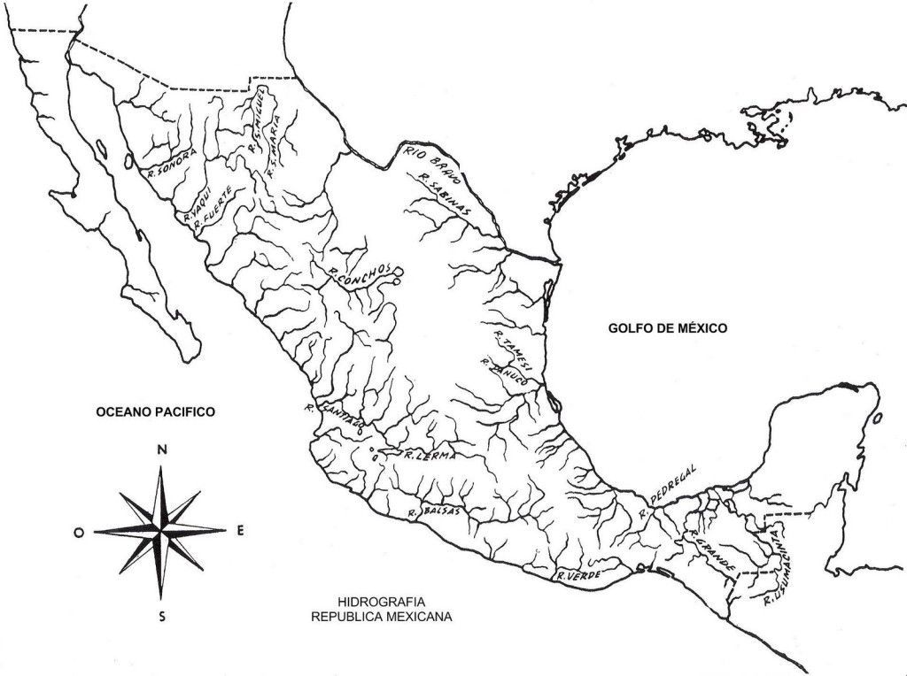 Mapa de Mexico para imprimir
